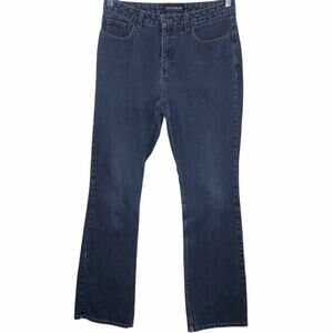 London Jean high rise med wash straight leg jeans